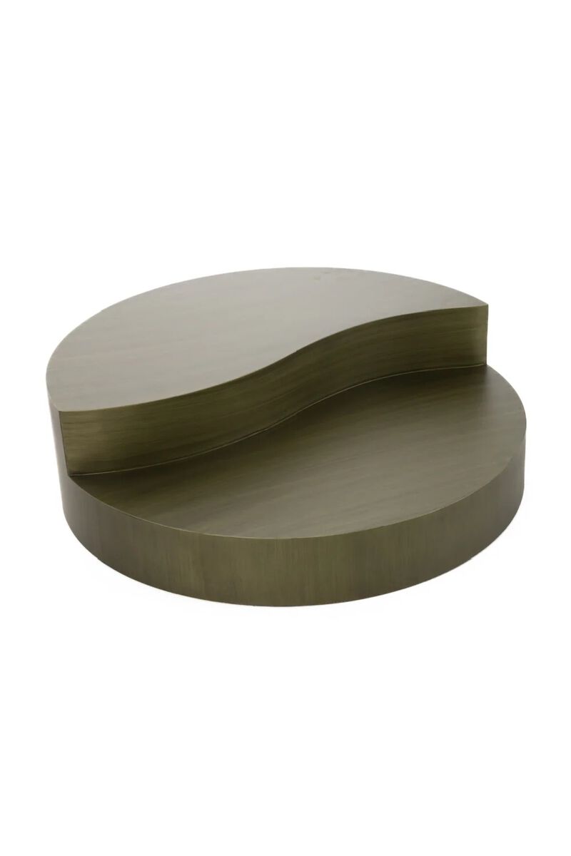 Gray Brass Tiered Coffee Table | OROA Modern Avocet image number 4