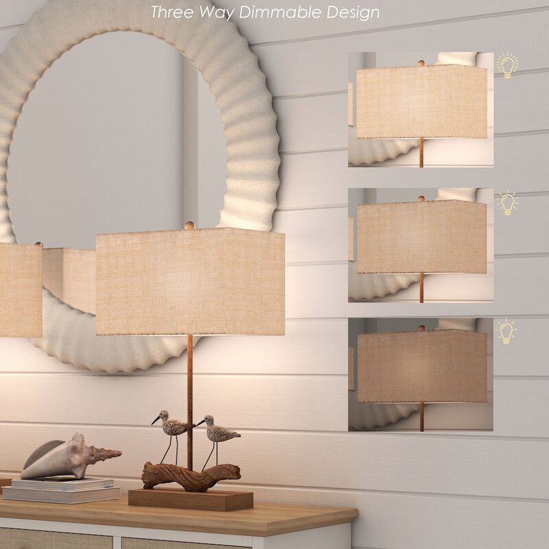 Lux Lighting Piper 28 Coastal table Lamp, (Set of 2)