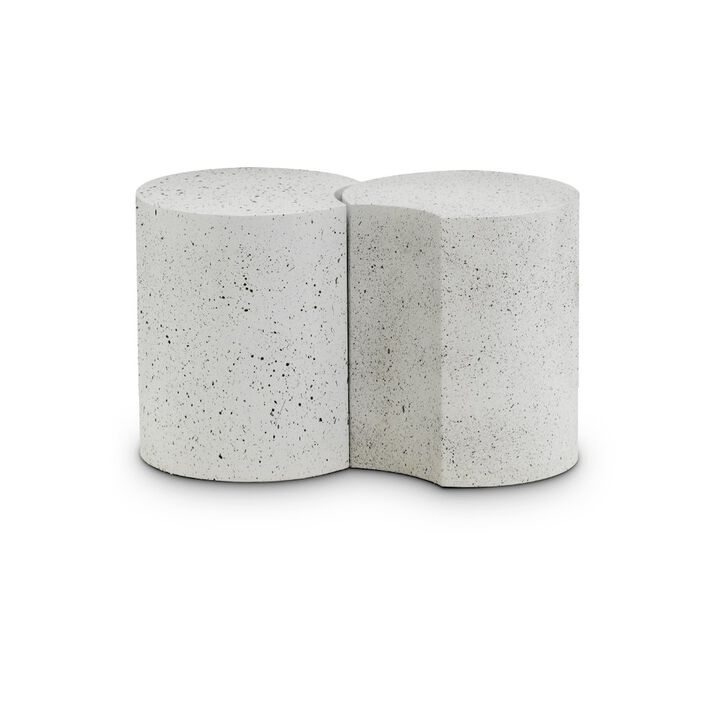 Meridian Furniture Dimple White End Table