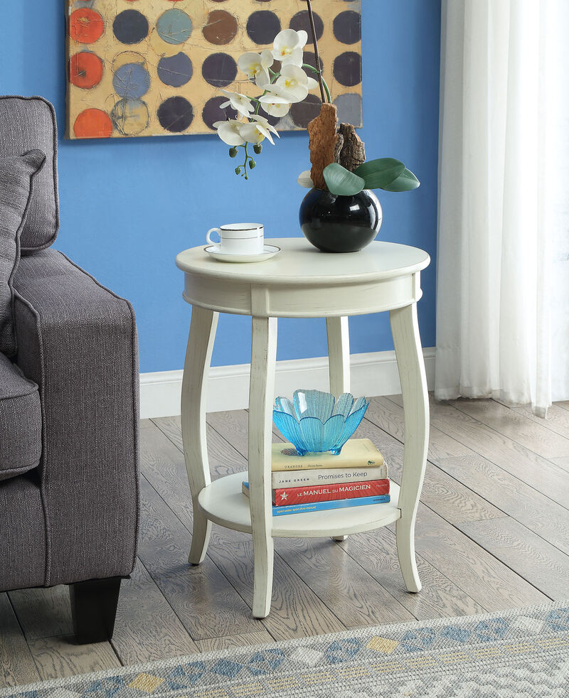ACME Aberta Accent Table, Antique White