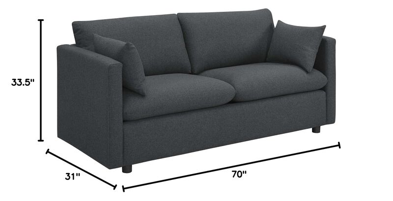 Modway Activate Contemporary Modern Fabric Upholstered Apartment Sofa Couch In Gray