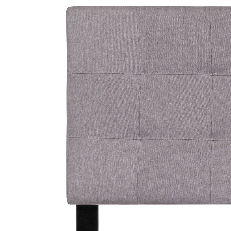 Flash Furniture Tufted Upholstered Twin Size Headboard in Light Gray Fabric image number 3
