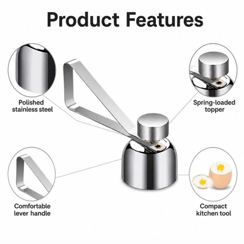 Stainless Steel Egg Topper Shell Cutter image number 2