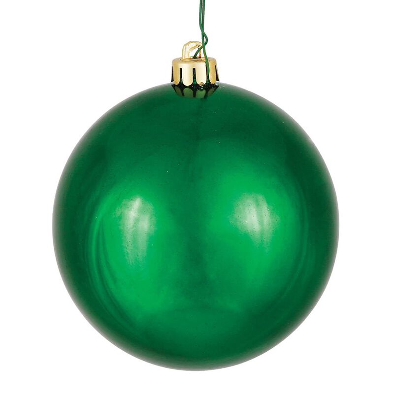 Vickerman 10" Emerald Shiny Ball Ornament image number 0