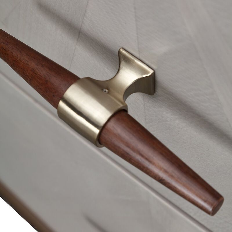 Michael Amini Houston 2-Drawer Nightstand - Walnut