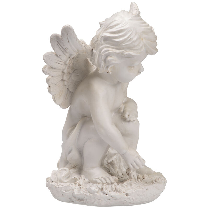 Reaching Cherub Angel Outdoor Garden Statue - 12" image number 2