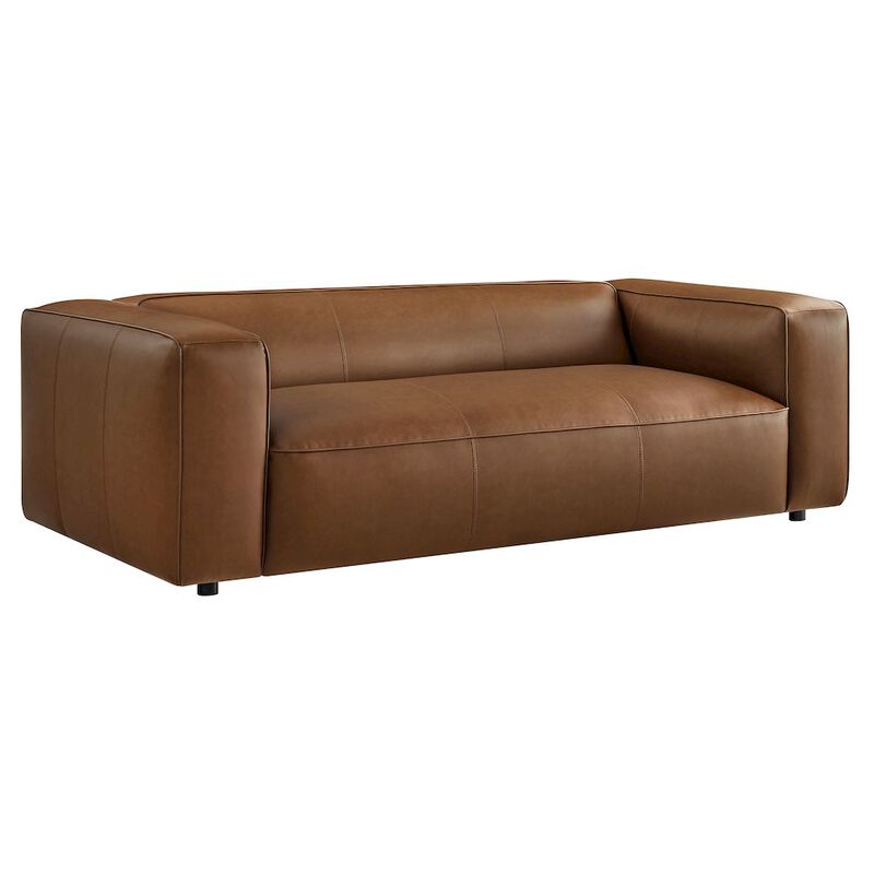 Auren Upholstered Vegan Leather Sofa image number 0