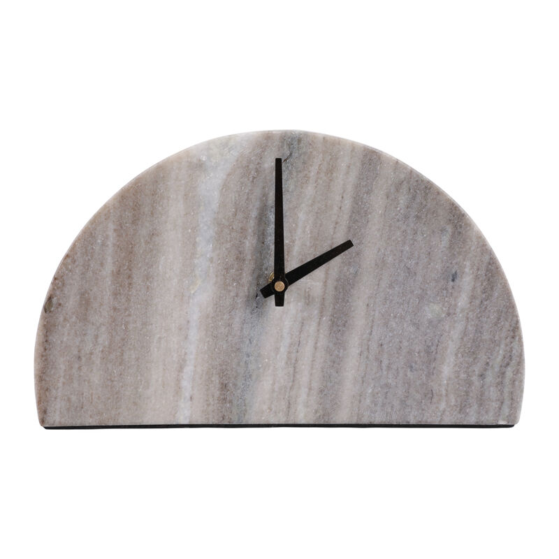 10x6" Half Dome Marble Clock image number 0