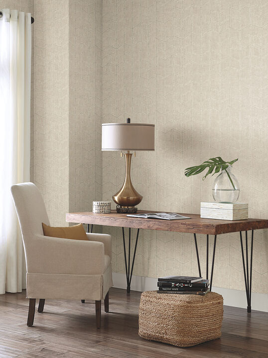 Flatiron Geometric Taupe Wallpaper