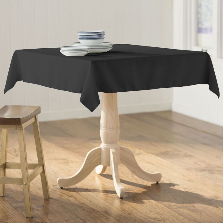 58-Inch Square Polyester Poplin Tablecloth for Dining and Kitchen Tables