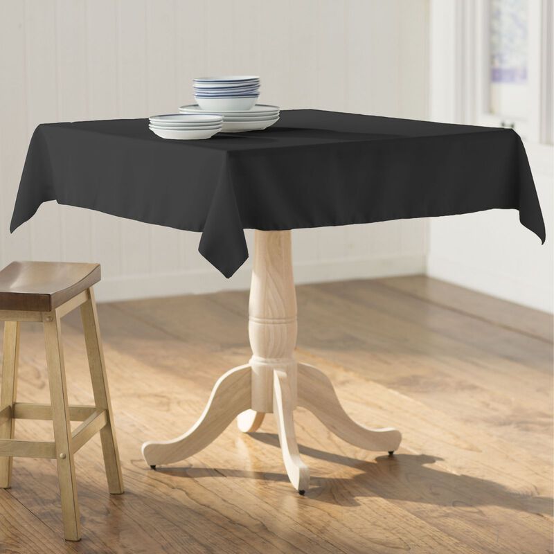 58-Inch Square Polyester Poplin Tablecloth for Dining and Kitchen Tables image number 1
