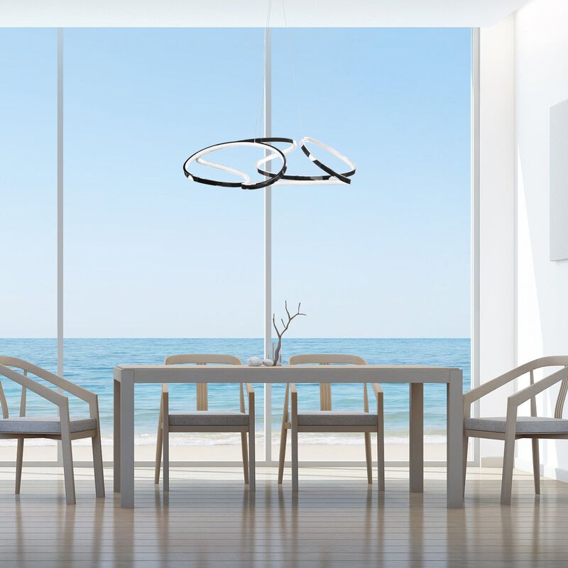 Suzhou Chandelier Chrome Finish Metal Integrated LED Dimmable