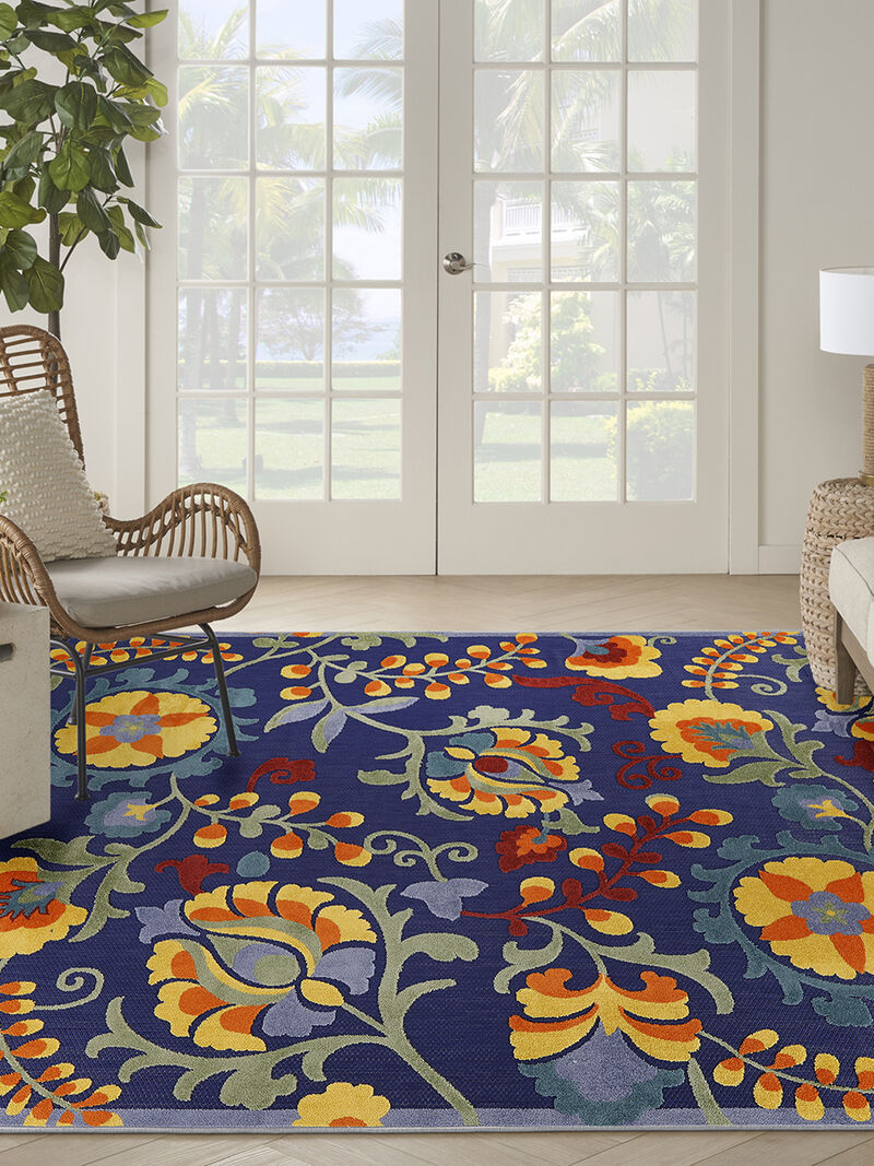 Aloha ALH17 Navy/Multicolor 6' x 9' Rug