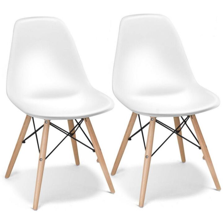 Hivvago Modern Set of 2 Mid-Century DSW Dining Side Chair