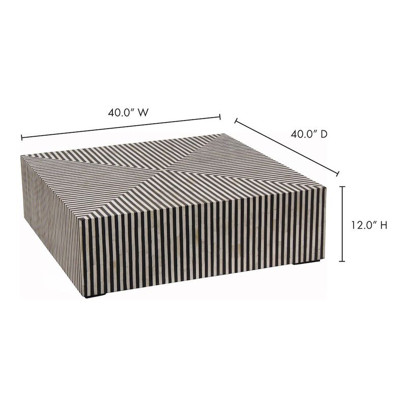Moe's Home Collection Terning Coffee Table Black and White