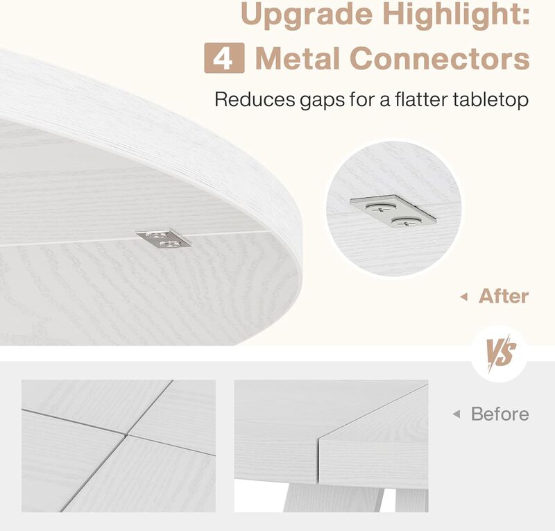 Tribesigns Round Dining Table for 4 image number 3