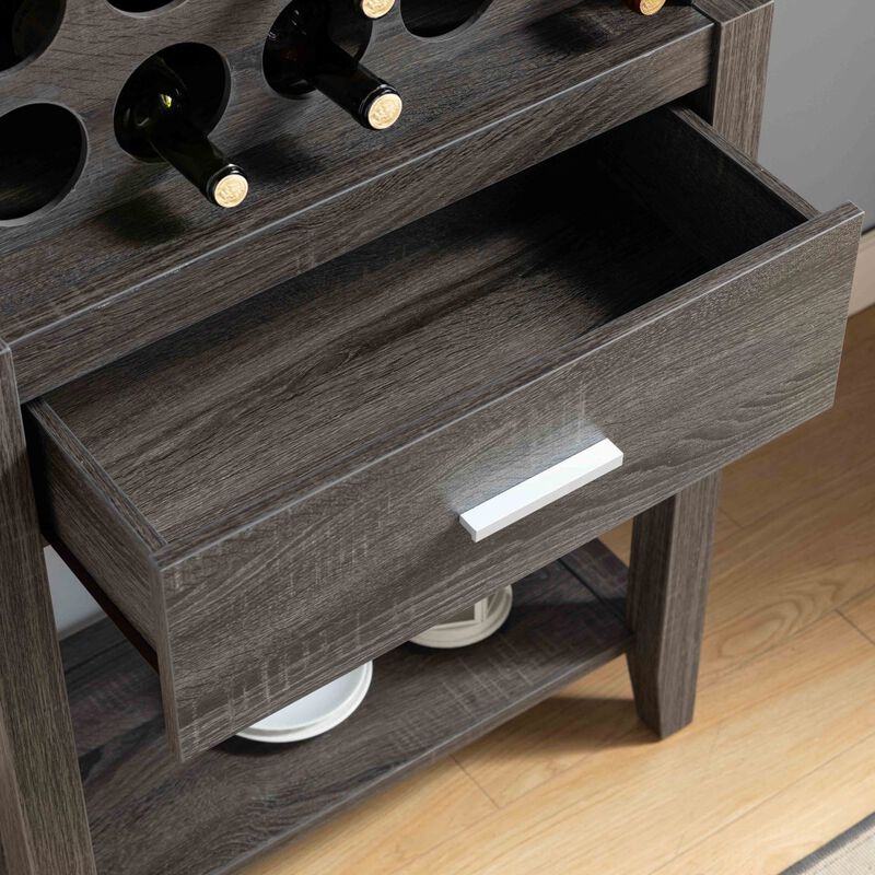Wine Cabinet Distressed Grey