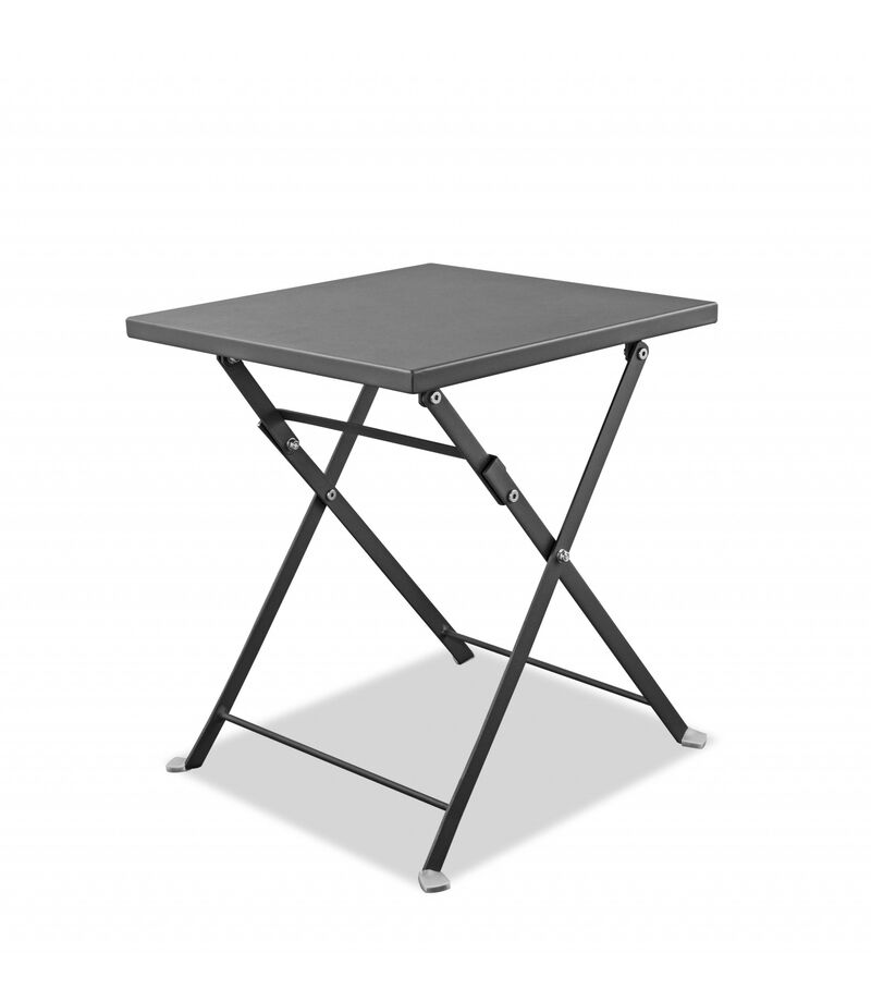 Sleek Square End Table in Polished Stainless Steel &ndash; Compact Design