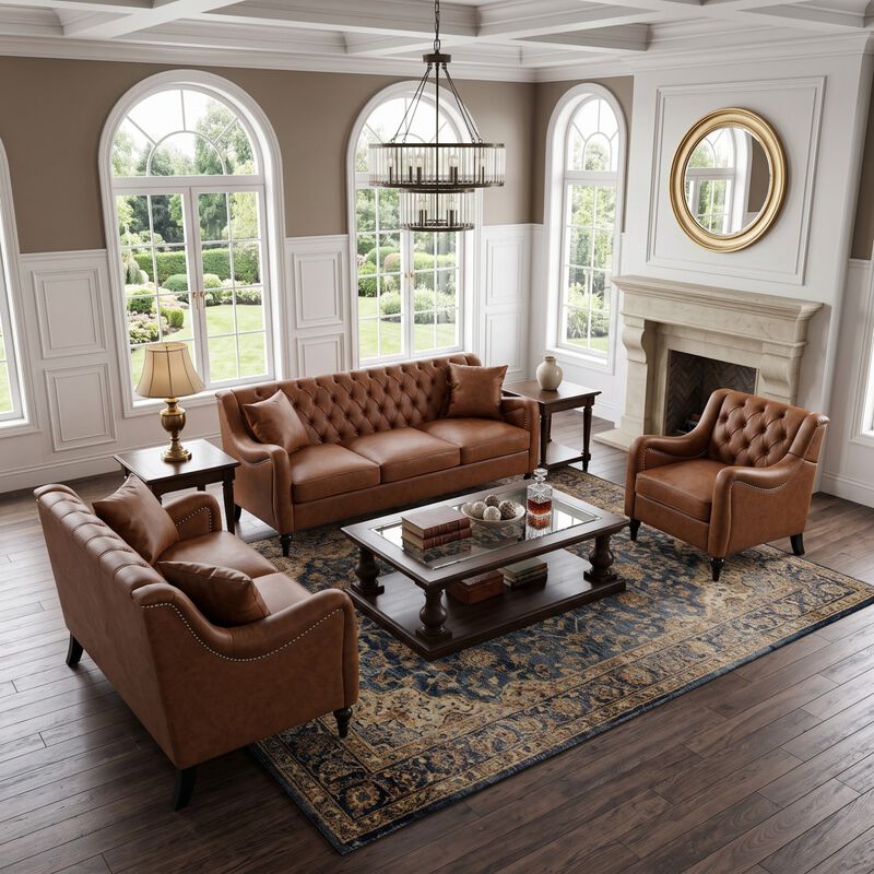 Rislot PU Leather Sofa Set image number 2