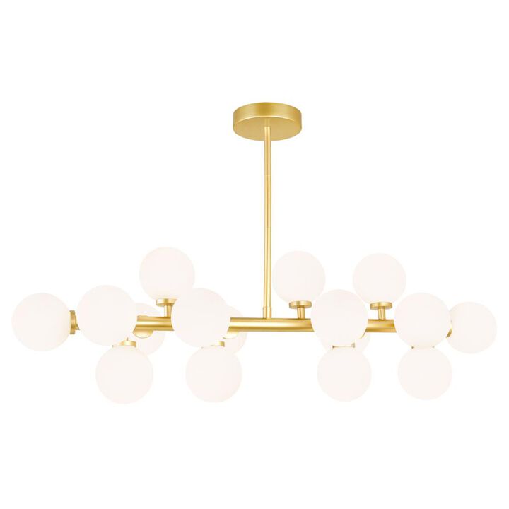 CWI Lighting Arya 16 Light Chandelier With Satin Gold Finish
