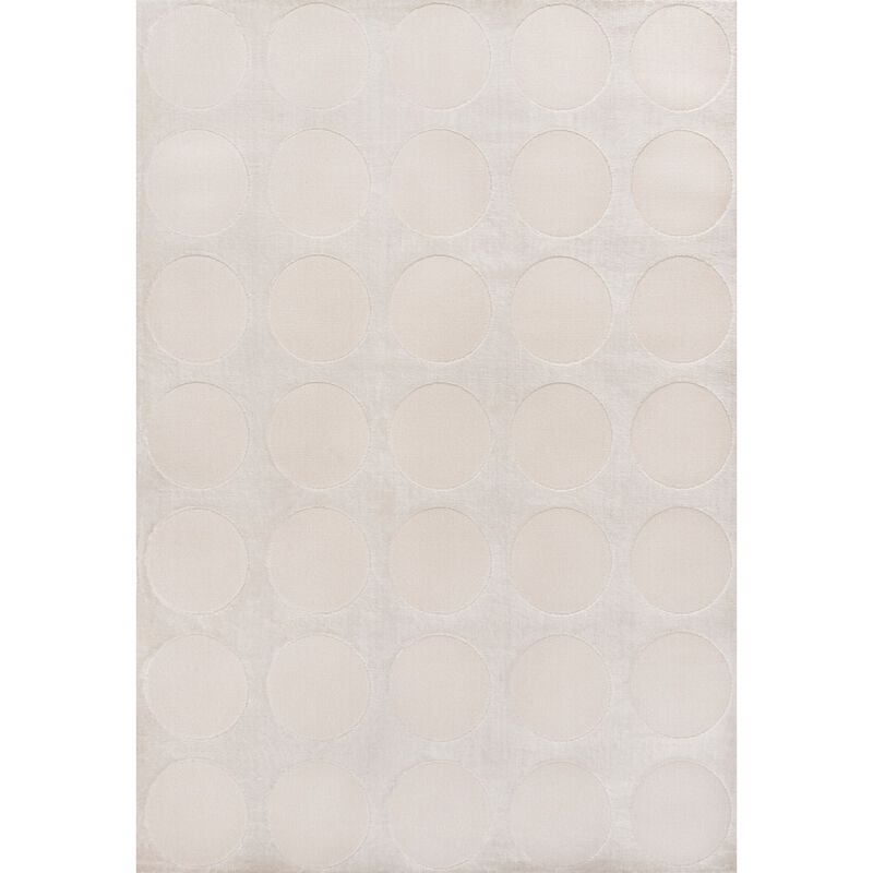 Adrian Modern Geometric Circle Dot High-Low Area Rug