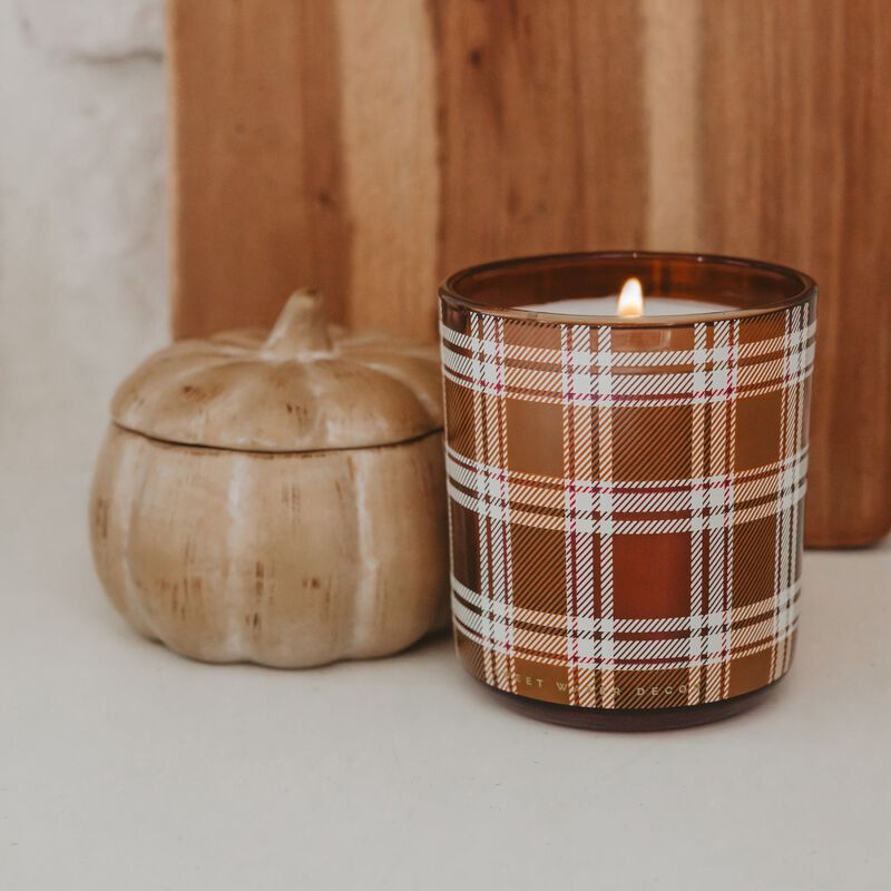 Sweet Water Decor Pumpkin Spice 8 oz Candle, Faux Wood Pumpkin Jar image number 5