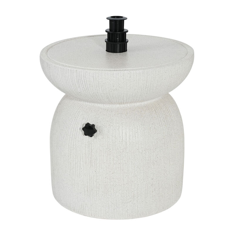Christopher Knight Home Leonard Patio Lightweight Concrete Side Table with Umbrella Hole image number 6