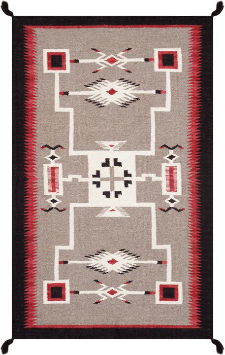 Pasargad Home Tuscany Reversible Wool Mocha Area Rug- 5' 1'' X 6' 9''