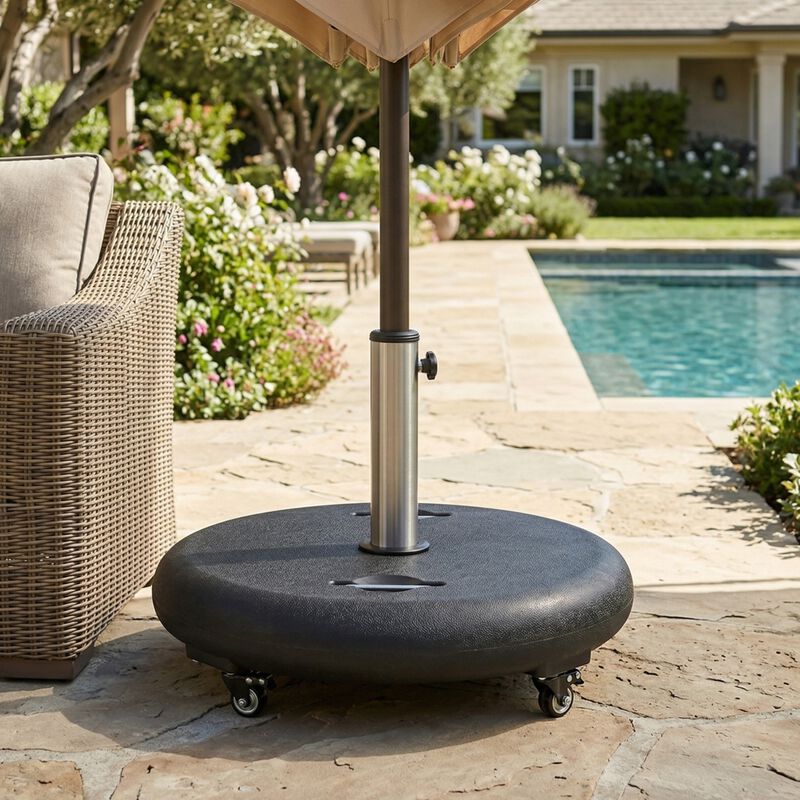 Christopher Knight Home Vincent Outdoor 80 lbs Concrete Circular Umbrella Base image number 1