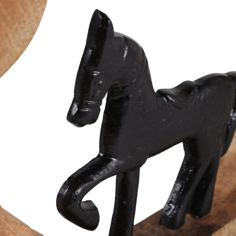11x11 Horse In Wood Round image number 5