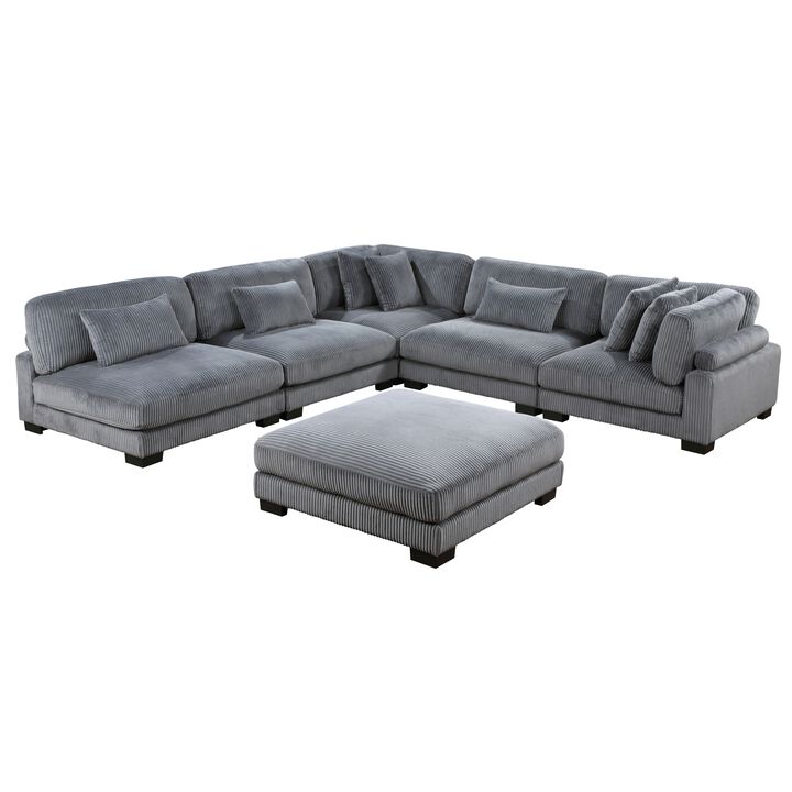 Traverse 5-Piece Left Arm Sectional with Ottoman