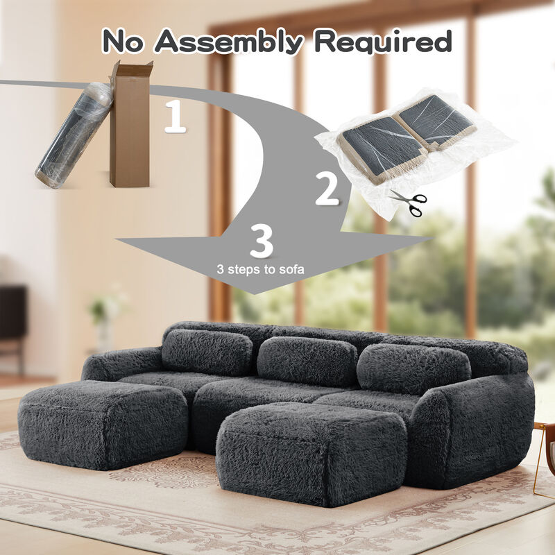 Ciltur U-shaped Boneless Sectional Sofa image number 2