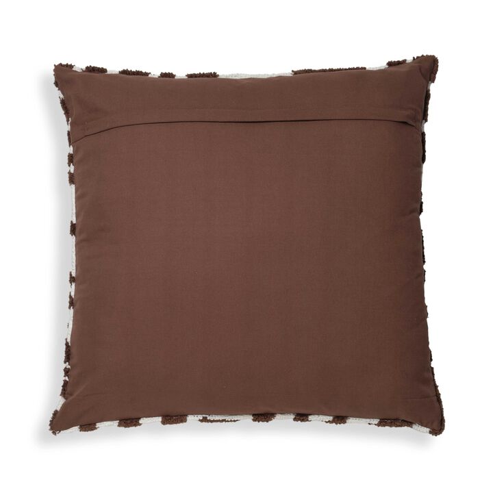Tov Furniture Coast Chocolate Brown Tufted 26" Square Pillow