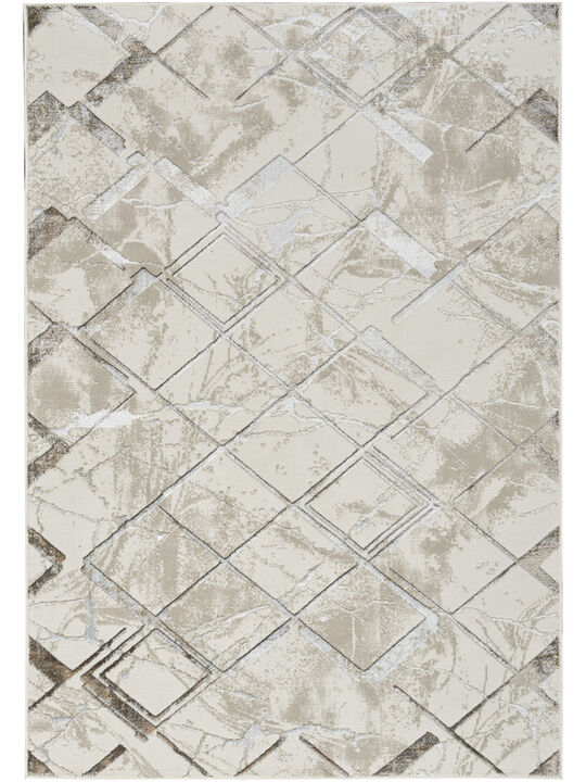 Glitz GLZ02 Ivory/Gray 3'11" x 5'11" Rug