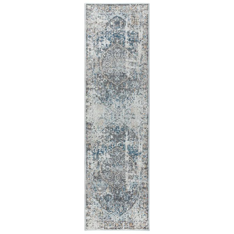 Power Loomed Cut Pile Polypropylene/ Polyester Rug, 2'7" x 8'