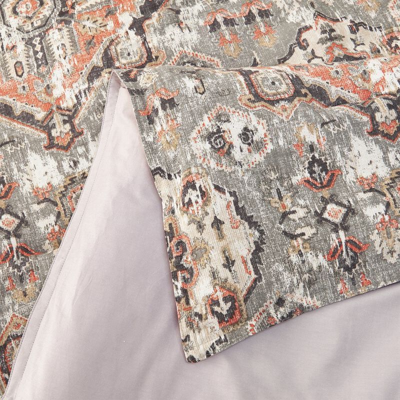 Carmen Kilim Taupe King Duvet Cover Set image number 3