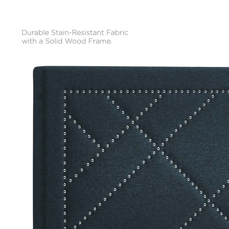 Modway - Reese Nailhead Full / Queen Upholstered Linen Fabric Headboard image number 4