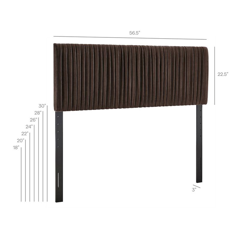 Eloise Stain-Resistant Performance Velvet Full Headboard image number 2