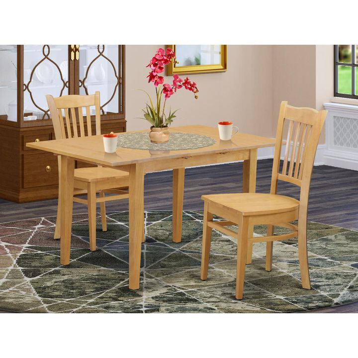 3 PC Dining room set - Dinette Table and 2 Kitchen Dining Chairs