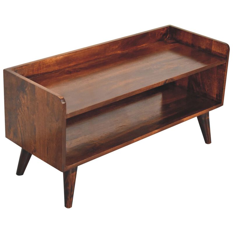 Artisan Furniture Solid Wood California Walnut Nordic Storage Bench