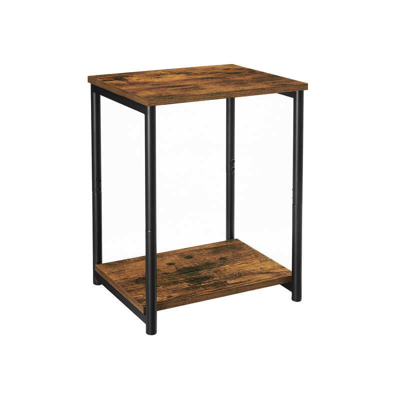 End Table with Storage Shelf - Stylish Side Table for Organized Living Spaces