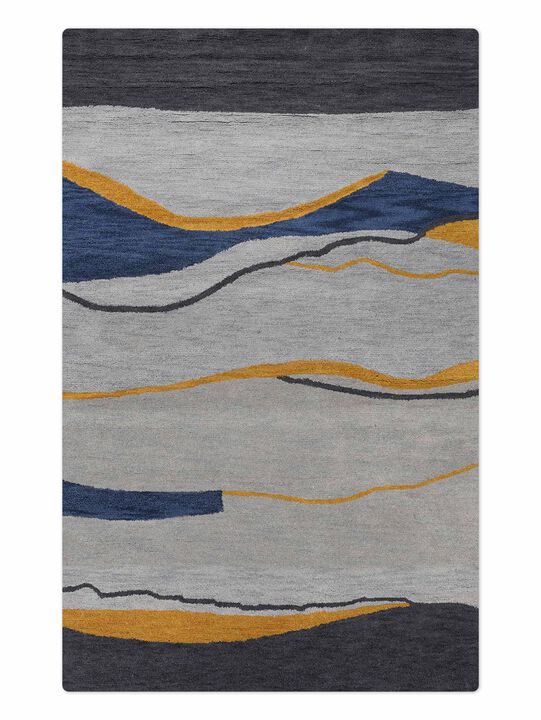 RUGSOTIC CARPETS HAND TUFTED WOOL ECO-FRIENDLY AREA RUGS  - Rectangle Shape, Size, Contemporary Modern Design, High Pile Handmade Area Rugs for Living Room, Bed Room (K00S19)