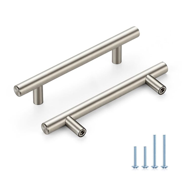 HOME EDIT Brushed Nickel Cabinet Handles 3-3/4 Inch Hole Spacing, Stainless Steel Drawer Pulls for Cabinets, Kitchen, Bathroom,