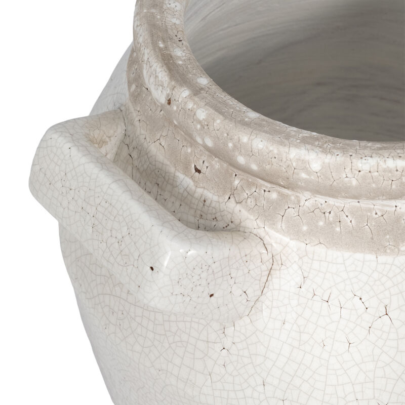 Crackle Vase w/ Squared Handle image number 4