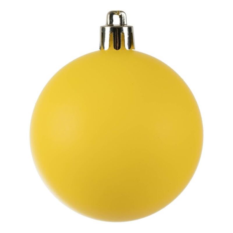 Vickerman 2.4" Plastic Ball Ornaments in Matte Yellow (Set of 24) image number 0
