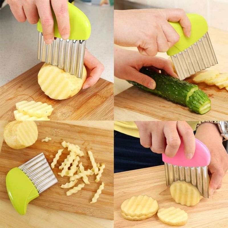 Pack of 4 Stainless Steel Crinkle Cutters image number 2