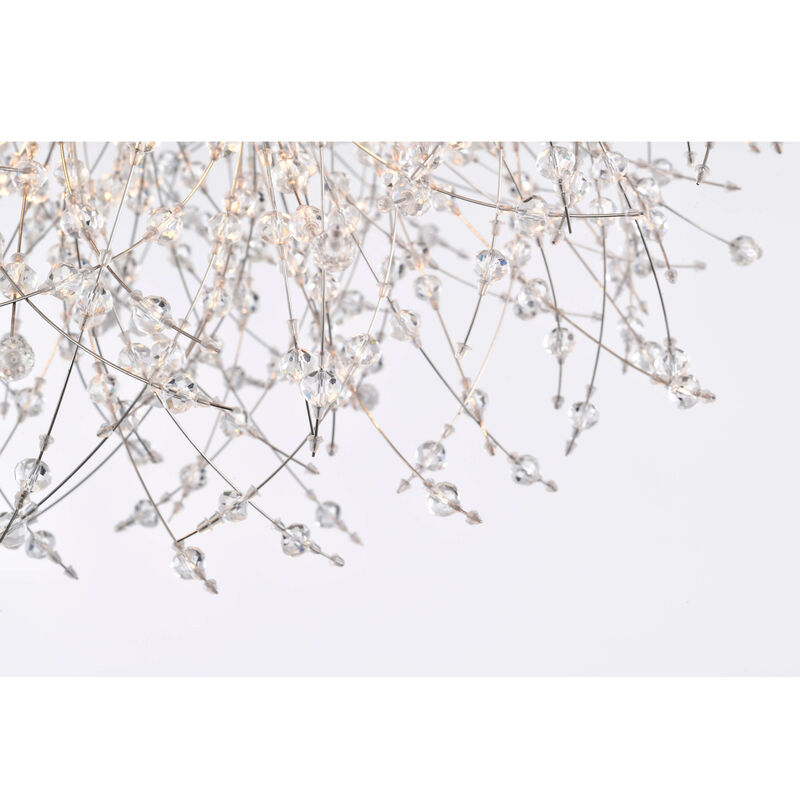 Ivy 8-Light Chrome Clear Beads Firework Pendant Chandelier image number 5
