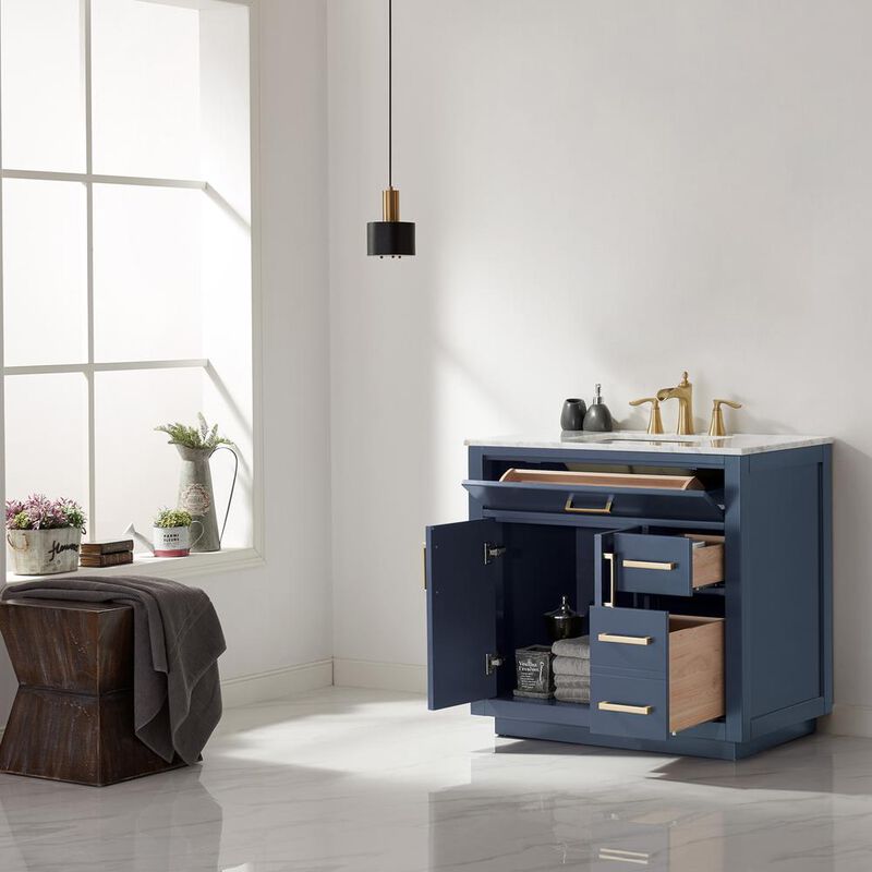 Altair 36 Single Bathroom Vanity Set in Royal Blue without Mirror