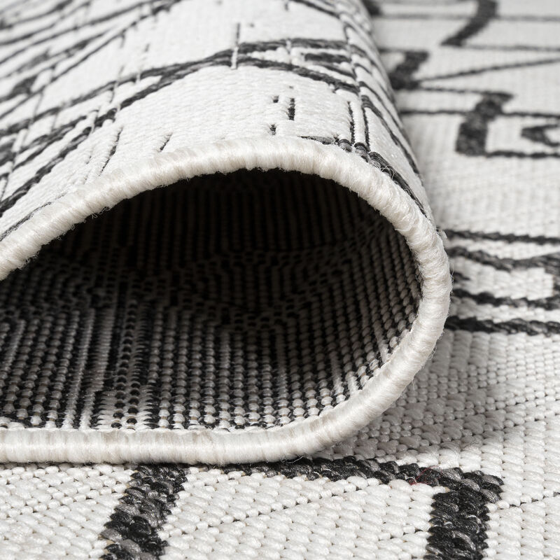 Kafel Tribal Bohemian Indoor/Outdoor Area Rug