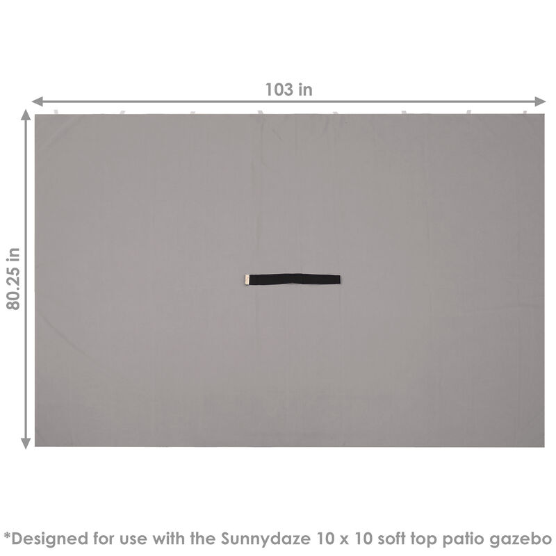 Sunnydaze 4-Piece 10 x 10 ft Polyester Gazebo Sidewall Curtain Set